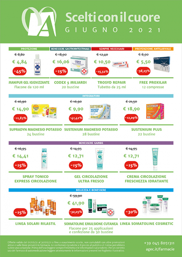 Promozioni nelle Farmacie AGEC - Giugno 2021