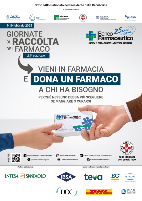 XXV edizione Giornata di Raccolta del Farmaco